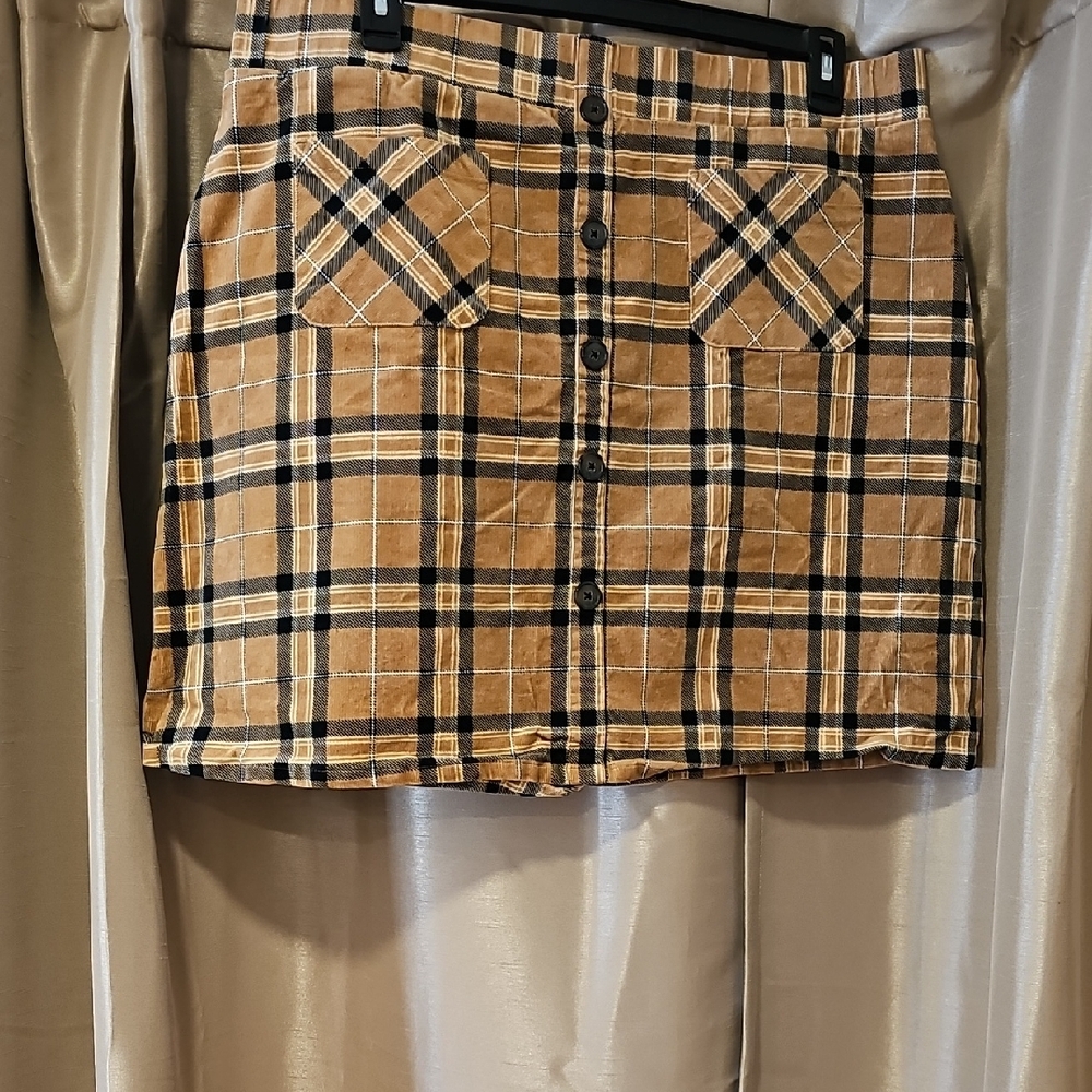 Plaid Tan Skirt